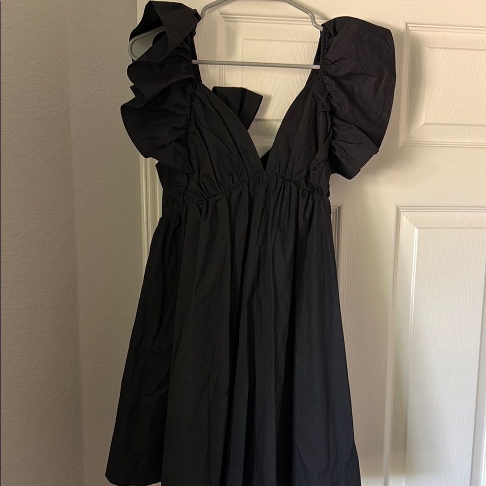 Black Ruffled Dress